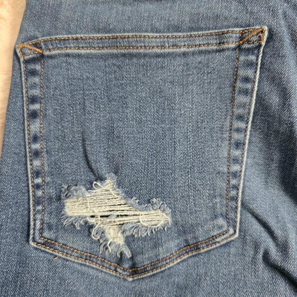 a.n.a Dark Blue Distressed Skinny Jeans - Picture 8 of 11